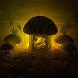 Rabbit - 3D Pop-up Light Box Mushroom File - Cricut File - LightBoxGoodMan