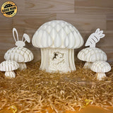 Rabbit - 3D Pop-up Light Box Mushroom File - Cricut File - LightBoxGoodMan - LightboxGoodman