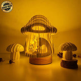 Rabbit - 3D Pop-up Light Box Mushroom File - Cricut File - LightBoxGoodMan - LightboxGoodman