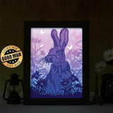 Rabbits 2 – Paper Cut Light Box File - Cricut File - 8x10 inches - LightBoxGoodMan - LightboxGoodman