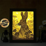 Rabbits 2 – Paper Cut Light Box File - Cricut File - 8x10 inches - LightBoxGoodMan - LightboxGoodman