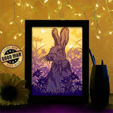 Rabbits 2 - Paper Cutting Light Box - LightBoxGoodman - LightboxGoodman