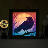 Raven Mandala – Paper Cut Light Box File - Cricut File - 8x8 inches - LightBoxGoodMan - LightboxGoodman