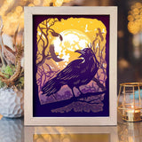 Raven – Paper Cut Light Box File - Cricut File - 8x10 inches - LightBoxGoodMan