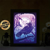 Raven – Paper Cut Light Box File - Cricut File - 8x10 inches - LightBoxGoodMan - LightboxGoodman