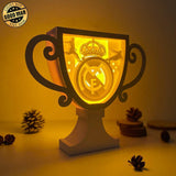 Real Madrid - Paper Cut Cup Light Box File - Cricut File - 24,2x28,5cm - LightBoxGoodMan - LightboxGoodman