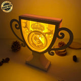 Real Madrid - Paper Cut Cup Light Box File - Cricut File - 24,2x28,5cm - LightBoxGoodMan - LightboxGoodman