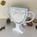 Real Madrid - Paper Cut Cup Light Box File - Cricut File - 24,2x28,5cm - LightBoxGoodMan - LightboxGoodman