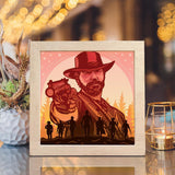 Red Dead Redemption 2 – Paper Cut Light Box File - Cricut File - 8x8 inches - LightBoxGoodMan