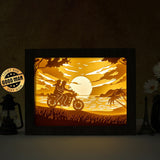 Riding In To The Sunset – Paper Cut Light Box File - Cricut File - 8x10 Inches - LightBoxGoodMan - LightboxGoodman