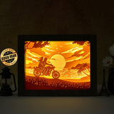 Riding In To The Sunset – Paper Cut Light Box File - Cricut File - 8x10 Inches - LightBoxGoodMan - LightboxGoodman