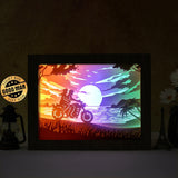 Riding In To The Sunset – Paper Cut Light Box File - Cricut File - 8x10 Inches - LightBoxGoodMan - LightboxGoodman