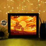 Riding into the Sunset - Paper Cutting Light Box - LightBoxGoodman - LightboxGoodman