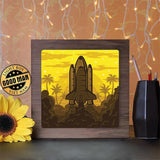 Rocket 2 - Paper Cutting Light Box - LightBoxGoodman - LightboxGoodman