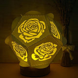 Rose - Pentagon 3D Lantern File - Cricut File - LightBoxGoodMan