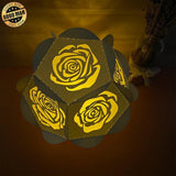 Rose - Pentagon 3D Lantern File - Cricut File - LightBoxGoodMan - LightboxGoodman