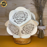 Rose - Pentagon 3D Lantern File - Cricut File - LightBoxGoodMan - LightboxGoodman