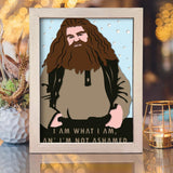 Rubeus Hagrid - Paper Cut Light Box File - Cricut File - 20x26cm - LightBoxGoodMan