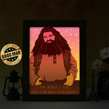 Rubeus Hagrid - Paper Cut Light Box File - Cricut File - 20x26cm - LightBoxGoodMan - LightboxGoodman