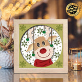 Rudolph 2 - Paper Cut Light Box File - Cricut File - 20x20cm - LightBoxGoodMan - LightboxGoodman