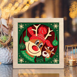 Rudolph 3 - Paper Cut Light Box File - Cricut File - 20x20cm - LightBoxGoodMan