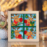 Rudolph 4 - Paper Cut Light Box File - Cricut File - 20x20cm - LightBoxGoodMan