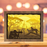 Safari Africa - Paper Cutting Light Box - LightBoxGoodman - LightboxGoodman