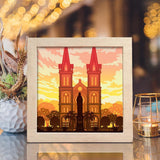 Saigon Notre-Dame Cathedral – Paper Cut Light Box File - Cricut File - 8x8 inches - LightBoxGoodMan