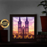 Saigon Notre-Dame Cathedral – Paper Cut Light Box File - Cricut File - 8x8 inches - LightBoxGoodMan - LightboxGoodman