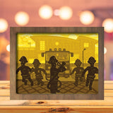 Sam The Fireman - Paper Cutting Light Box - LightBoxGoodman - LightboxGoodman