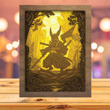 Samurai Pikachu - Paper Cutting Light Box - LightBoxGoodman