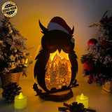 Santa Claus 2 - Paper Cut Owl Light Box File - Cricut File - 25x20 cm - LightBoxGoodMan - LightboxGoodman