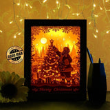 Santa Claus 3 - Paper Cutting Light Box - LightBoxGoodman - LightboxGoodman