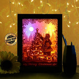 Santa Claus 3 - Paper Cutting Light Box - LightBoxGoodman - LightboxGoodman