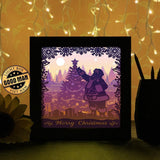 Santa Claus 3 Square - Paper Cutting Light Box - LightBoxGoodman - LightboxGoodman