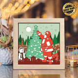 Santa Claus 5 – Paper Cut Light Box File - Cricut File - 20x20cm - LightBoxGoodMan - LightboxGoodman