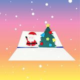 Santa Claus Christmas Card 3D- Cricut File - Svg, Png, Dxf, Eps - LightBoxGoodMan - LightboxGoodman