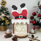 Santa Claus - Paper Cut Santa Light Box File - Cricut File - 28,4x14,7cm - LightBoxGoodMan - LightboxGoodman