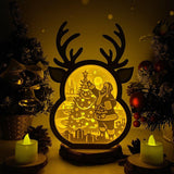 Santa - Paper Cut Reindeer Light Box File - Cricut File - 24,4x17cm - LightBoxGoodMan - LightboxGoodman