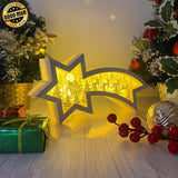 Santa - Paper Cut Star Light Box File - Cricut File - 28x13.7cm - LightBoxGoodMan - LightboxGoodman