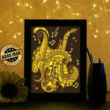 Saxophone - Paper Cutting Light Box - LightBoxGoodman - LightboxGoodman