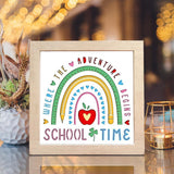 School Time – Paper Cut Light Box File - Cricut File - 20x20cm - LightBoxGoodMan - LightboxGoodman