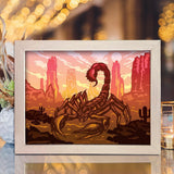 Scorpion 2 – Paper Cut Light Box File - Cricut File - 8x10 inches - LightBoxGoodMan - LightboxGoodman