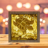 Sea Turtle 1 Square - Paper Cutting Light Box - LightBoxGoodman