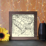 Sea Turtle 1 Square - Paper Cutting Light Box - LightBoxGoodman - LightboxGoodman