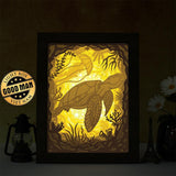 Sea Turtle 2 – Paper Cut Light Box File - Cricut File - 8x10 inches - LightBoxGoodMan - LightboxGoodman