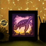 Sea Turtle 3 - Paper Cutting Light Box - LightBoxGoodman - LightboxGoodman