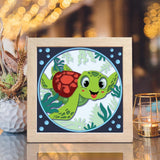 Sea Turtle 5 – Paper Cut Light Box File - Cricut File - 8x8 inches - LightBoxGoodMan