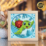 Sea Turtle 5 – Paper Cut Light Box File - Cricut File - 8x8 inches - LightBoxGoodMan - LightboxGoodman