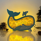 Seabed - Whale Papercut Lightbox File - 8x6.25" - Cricut File - LightBoxGoodMan - LightboxGoodman